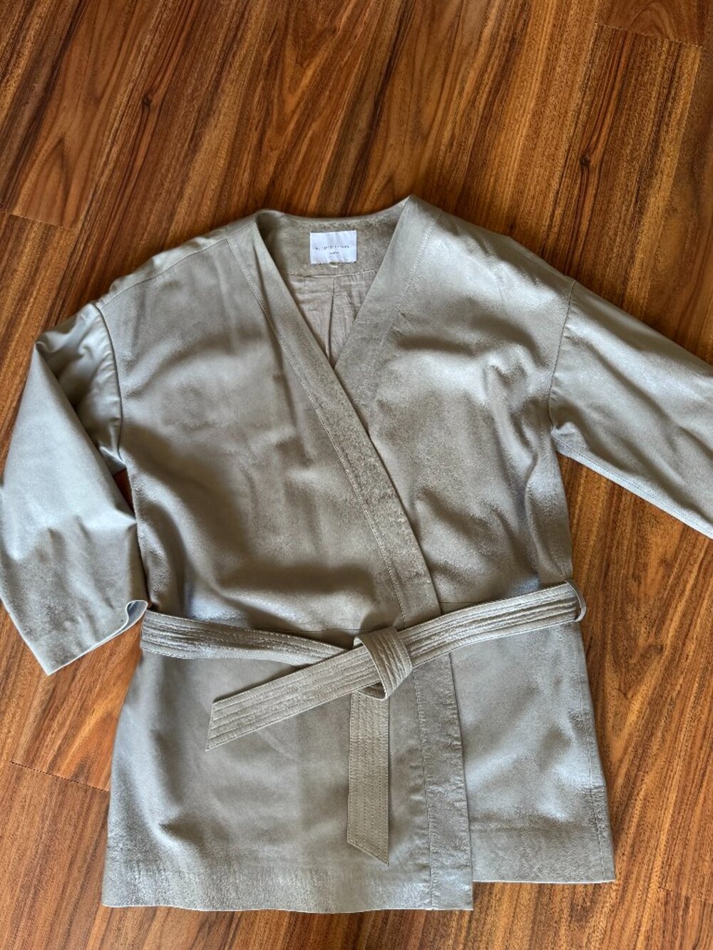 Second Female Leather kimono jacket